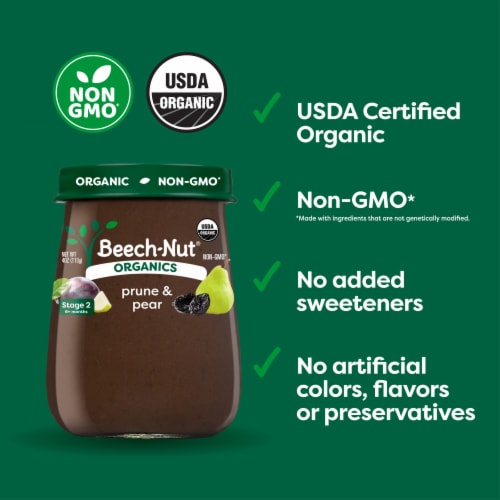 Beech-Nut Organics Stage 2 Prunes Pears Baby Food Jar - Prunes Pears
