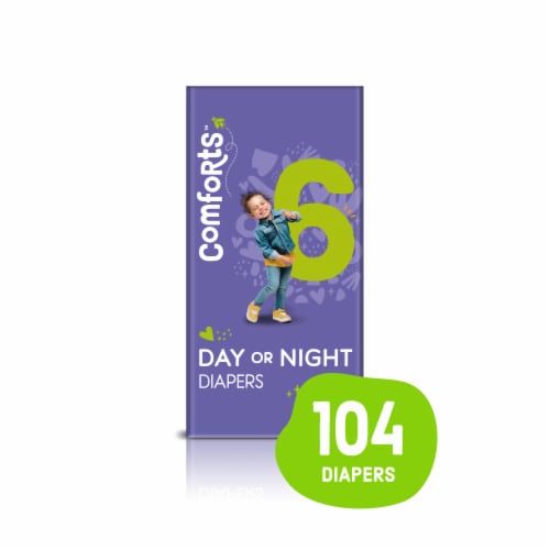 Comforts Day or Night Baby Diapers Size 6 - Size 6 / 104 count