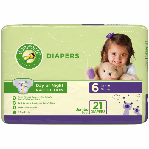 Comforts Day or Night Baby Diapers Size 6 - Size 6 / 21 count