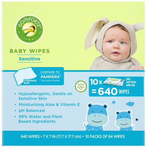 Comforts Sensitive Baby Wipes - 640 Count