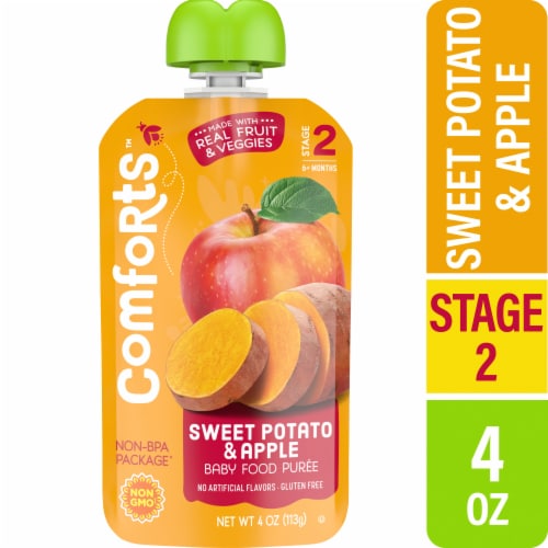 Comforts Stage 2 Sweet Potato and Apple Baby Food Puree Pouch - Sweet Potato and Apple