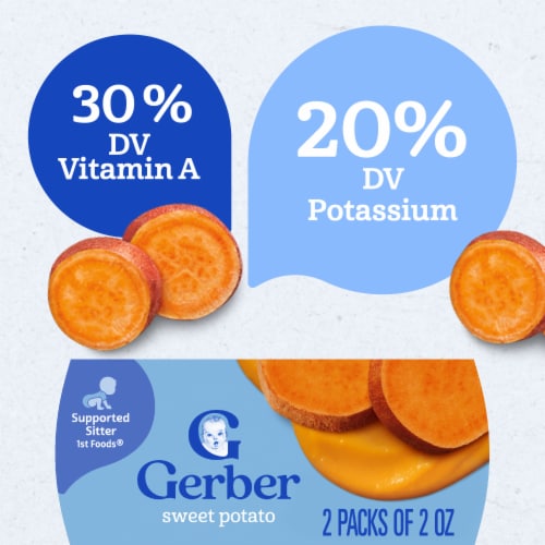 Gerber 1st Foods Baby Food Sweet Potato Puree Clean Label Project Tubs - Sweet Potato
