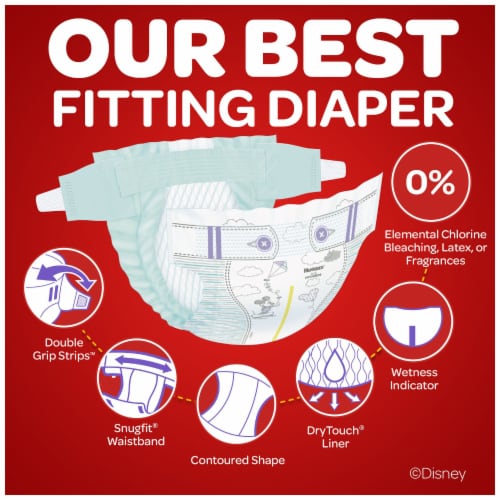Huggies Little Movers Baby Diapers, Size 3 (16-28 lbs) - Size 3 / 84 Count
