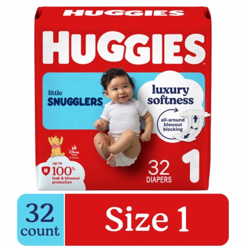 Huggies Little Snugglers Baby Diapers, Size 1 (8-14 lbs) - Size 1 / 32 Count