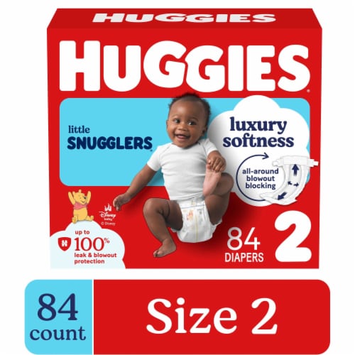 Huggies Little Snugglers Baby Diapers, Size 2 (12-18 lbs) - Size 2 / 84 Count