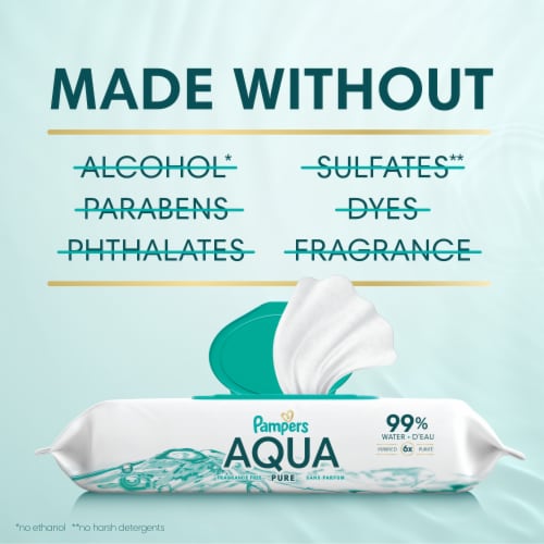 Pampers Aqua Pure Sensitive Baby Wipes - 336 count