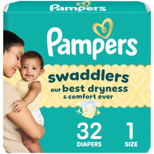 Pampers Swaddlers Baby Diapers Size 1 (8-14 lbs) - Size 1 / 32 ct