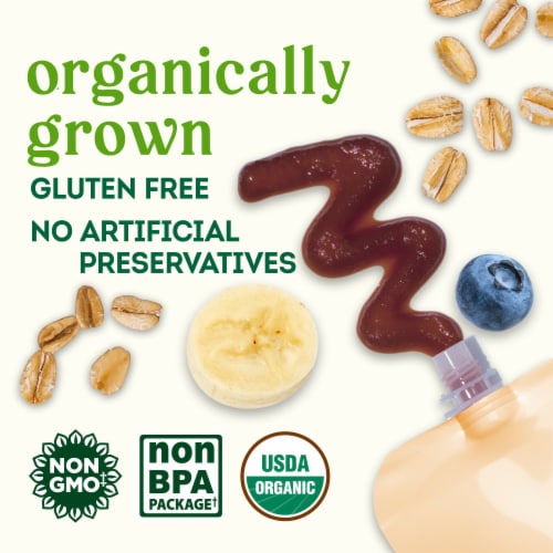 Simple Truth Organic Stage 2 Banana Blueberry Oat Baby Food Pouch - Banana Blueberry Oat
