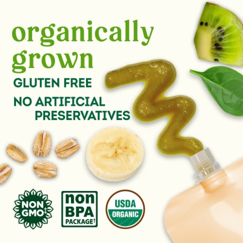Simple Truth Organic Stage 2 Banana Kiwi Spinach Oat Baby Food Pouch - Banana Kiwi Spinach Oat