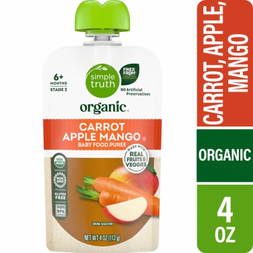 Simple Truth Organic Stage 2 Carrot Apple Mango Baby Food Pouch - Carrot Apple Mango