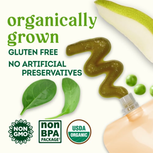 Simple Truth Organic Stage 2 Pear Spinach Pea Baby Food Pouch - Pear Spinach Pea