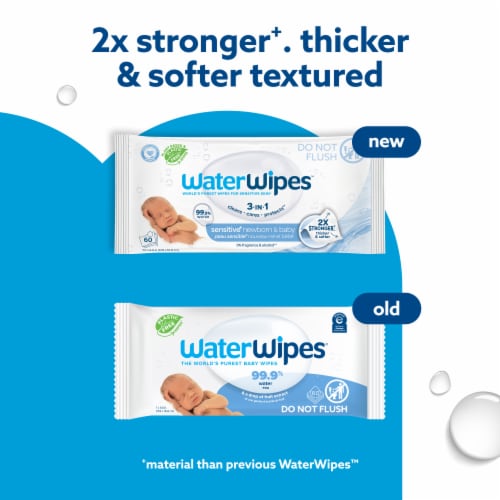 WaterWipes Sensitive+ Newborn & Baby Wipes - Unscented