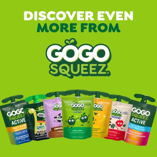 GoGo squeeZ No Sugar Added Apple Applesauce and Fruit Puree - GoGo squeeZ No Sugar Added Apple Applesauce and Fruit Puree