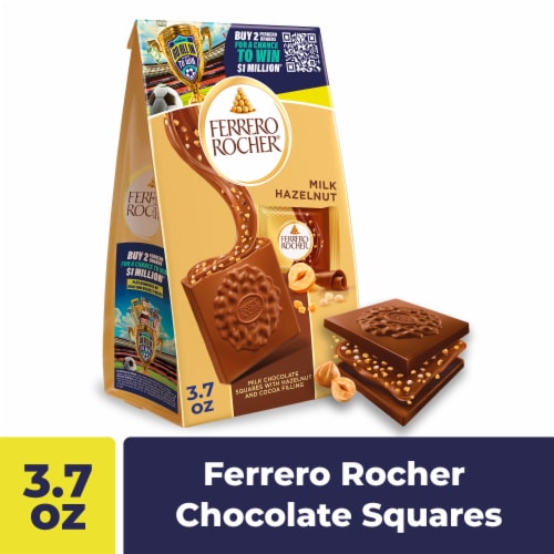 Ferrero Rocher Premium Milk Hazelnut Chocolate Squares Candy - 3.1 oz selected