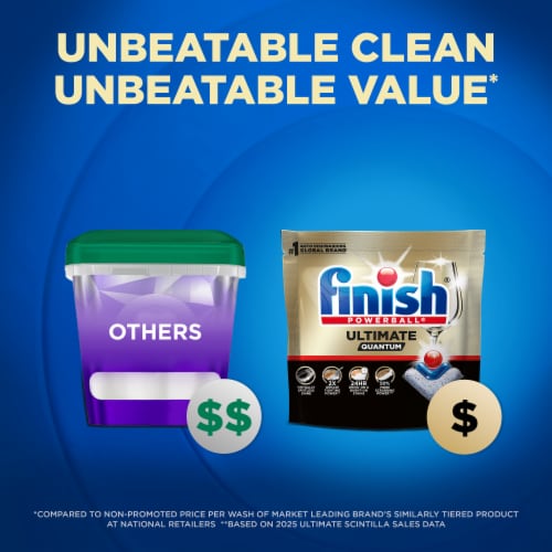 Finish Ultimate Quantum Dishwasher Detergent Pods - 47 ct