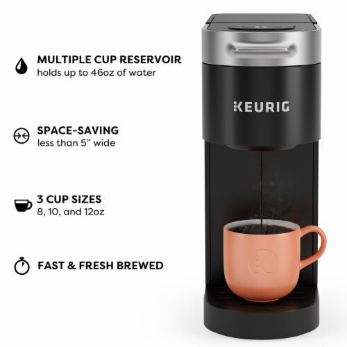 Keurig K- Slim Single Serve K-Cup Pod Coffee Maker, Multistream Technology, Storm Blue - Black
