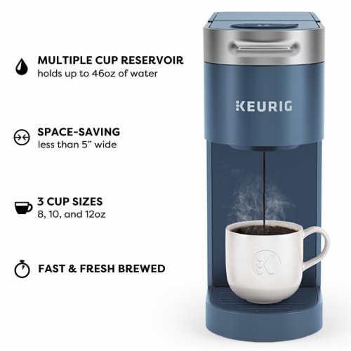 Keurig K- Slim Single Serve K-Cup Pod Coffee Maker, Multistream Technology, Storm Blue - Storm Blue