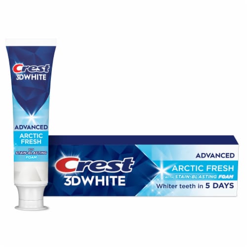 Crest 3DWhite Advanced Teeth Whitening Toothpaste, Arctic Fresh, 3.3 oz, Pack of 3 - Arctic Fresh / 3.3 oz