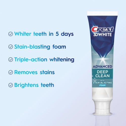 Crest 3DWhite Advanced Teeth Whitening Toothpaste, Arctic Fresh, 3.3 oz, Pack of 3 - Deep Clean / 3.3 oz