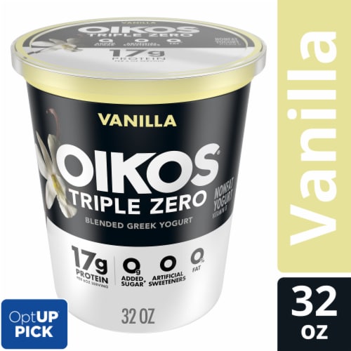 Oikos Triple Zero Vanilla High Protein Nonfat Greek Yogurt Cups - Oikos Triple Zero Vanilla High Protein Nonfat Greek Yogurt Cups