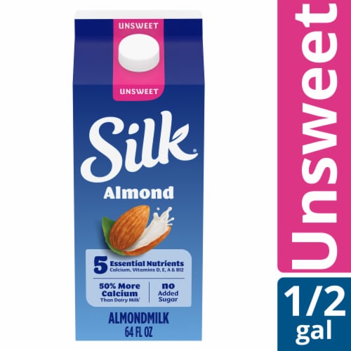 Silk Dairy Free Unsweetened Original Almond Milk Half Gallon - Silk Dairy Free Unsweetened Original Almond Milk Half Gallon