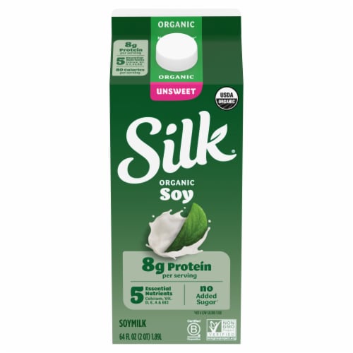 Silk Organic Unsweet Dairy Free Vegan Soy Milk - Unsweetened