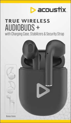 Acoustix™ True Charging Case & Wireless Earbuds - Black - Acoustix™ True Charging Case & Wireless Earbuds - Black
