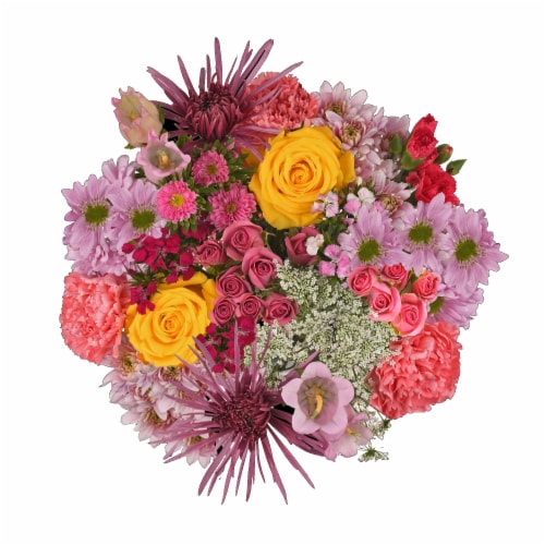 Bloom Haus™ Charming Fresh Flower Bouquet- Pink/ Lavender/ Yellow - Bloom Haus™ Charming Fresh Flower Bouquet- Pink/ Lavender/ Yellow