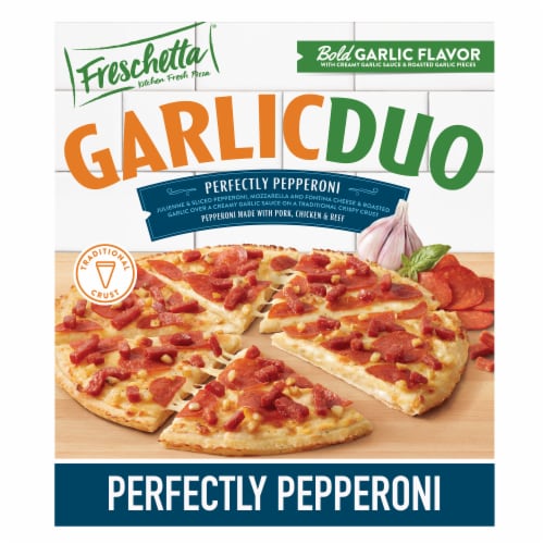 Freschetta Garlic Duo Pepperoni Frozen Pizza - Freschetta Garlic Duo Pepperoni Frozen Pizza