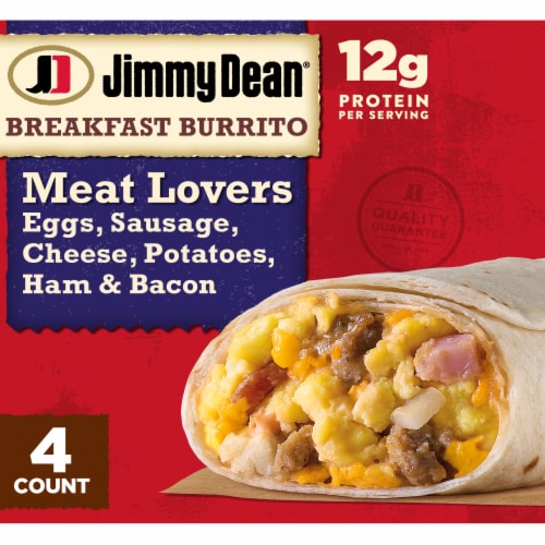 Jimmy Dean Meat Lovers Frozen Breakfast Burritos - Jimmy Dean Meat Lovers Frozen Breakfast Burritos