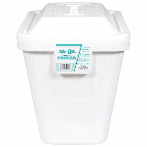 Cryopak® 26-Quart Foam Cooler - White - Cryopak® 26-Quart Foam Cooler - White