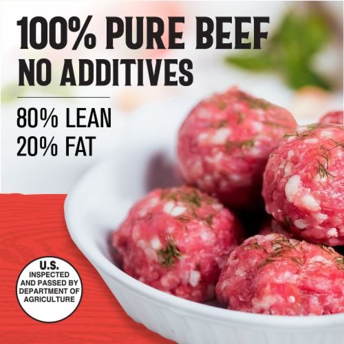 Kroger® 80/20 Ground Beef Tray 1 LB - Kroger® 80/20 Ground Beef Tray 1 LB, back