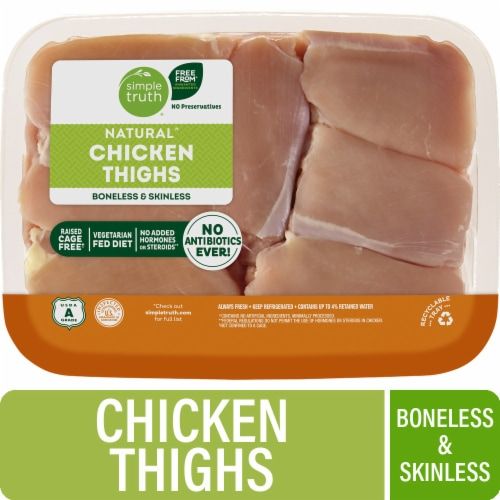 Simple Truth® Naturalˆ Boneless & Skinless Fresh Chicken Thighs - Simple Truth® Naturalˆ Boneless & Skinless Fresh Chicken Thighs, front