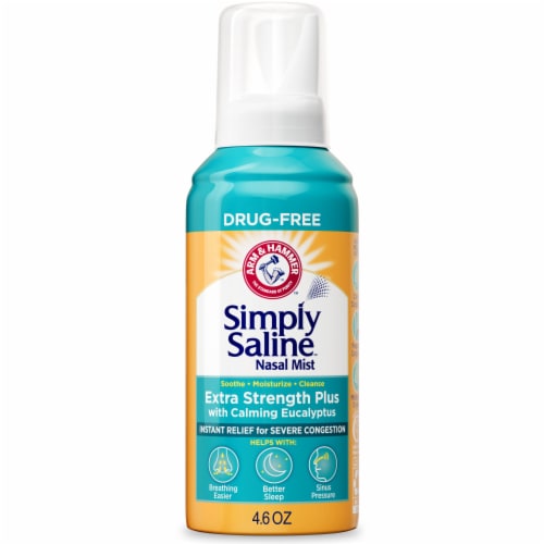 Arm & Hammer Simply Saline Daily Care Instant Relief Nasal Mist for Everyday Congestion - Extra Strength with Eucalyptus