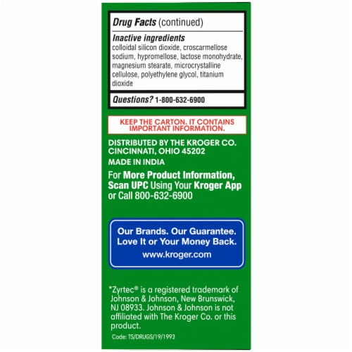 Kroger® Allergy Tablets Cetirizine HCl - 30 count