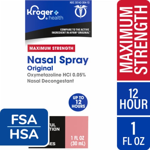 Kroger® Nasal Decongestant Maximum Strength Nasal Spray Oxymetazoline HCl - Maximum Strength