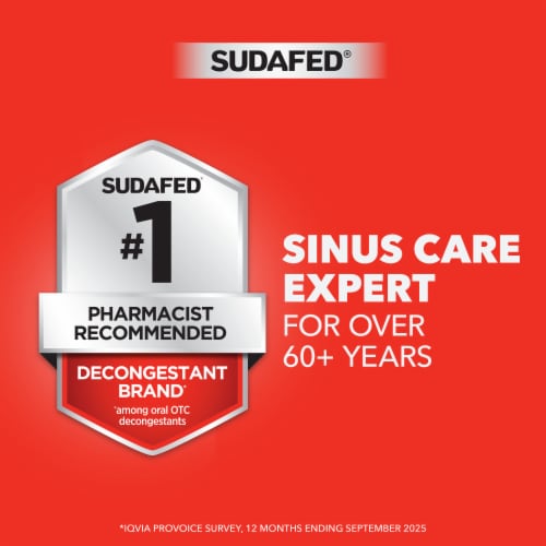 Sudafed PE Sinus Congestion Maximum Strength Non-Drowsy Decongestant Tablets Phenylephrine HCl - 36 ct
