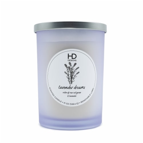 HD Designs Frosted Jar Candle - Lavender Dreams