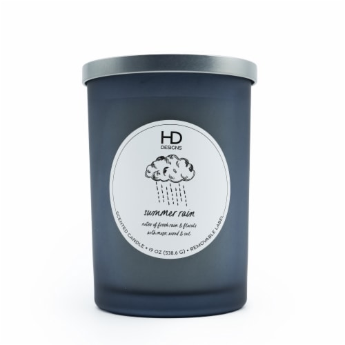 HD Designs Frosted Jar Candle - Summer Rain