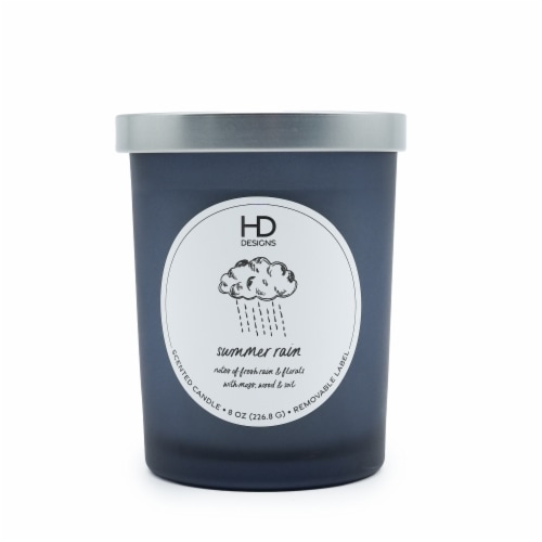 HD Designs Frosted Jar Candle - Summer Rain