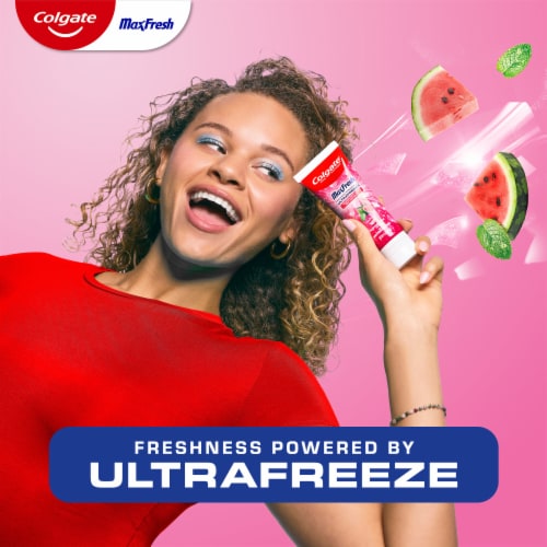 Colgate Max Fresh Anti-Cavity Fluoride Toothpaste in Watermelon Blast with Mint - Colgate Max Fresh Anti-Cavity Fluoride Toothpaste in Watermelon Blast with Mint