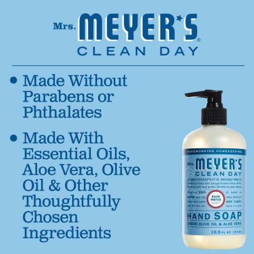 Mrs. Meyer's Clean Day Hand Soap, Rain Water, Made Without Parabens or Phthalates - Mrs. Meyer's Clean Day Hand Soap, Rain Water, Made Without Parabens or Phthalates