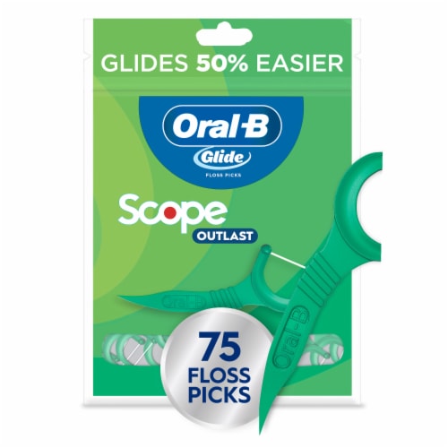 Oral-B Glide with Scope Outlast Long Lasting Mint Flavor Floss Picks - Oral-B Glide with Scope Outlast Long Lasting Mint Flavor Floss Picks