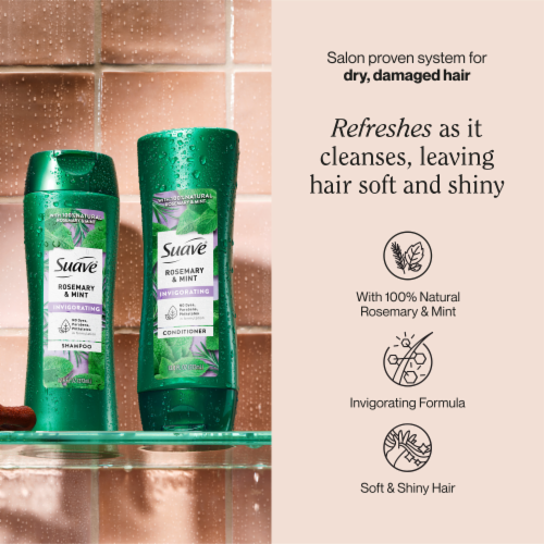 Suave Professionals Invigorating Clean Shampoo Rosemary + Mint - Suave Professionals Invigorating Clean Shampoo Rosemary + Mint