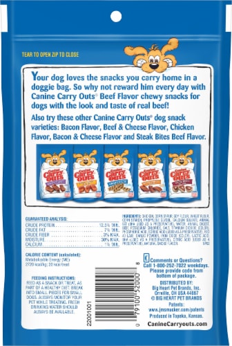Canine Carry Outs Beef Flavor Dog Treats - Beef