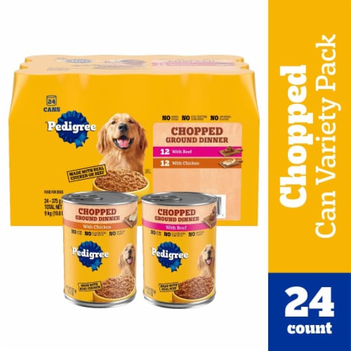 Pedigree Chopped Ground Dinner Adult Canned Soft Wet Dog Food Chicken & Rice - Pedigree Chopped Ground Dinner Adult Canned Soft Wet Dog Food Chicken & Rice