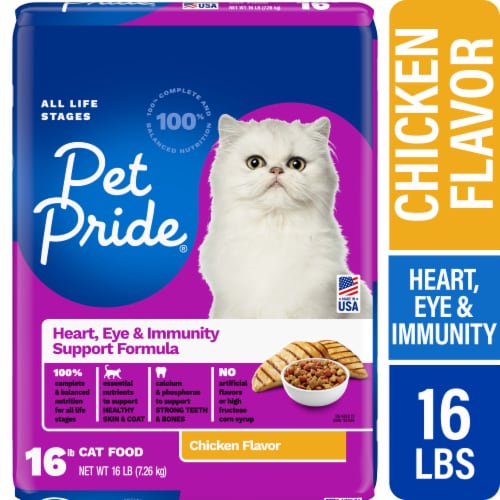 Pet Pride® Heart Eye & Immunity Support All Life Stages Dry Cat Food Chicken Flavor - 16 pounds