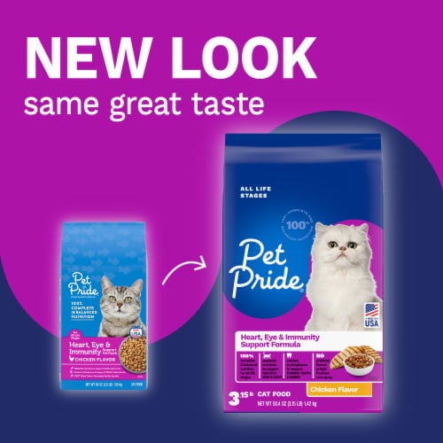 Pet Pride® Heart Eye & Immunity Support All Life Stages Dry Cat Food Chicken Flavor - 3.15 pounds