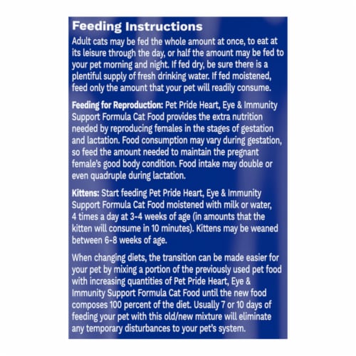Pet Pride® Heart Eye & Immunity Support All Life Stages Dry Cat Food Chicken Flavor - 3.15 pounds